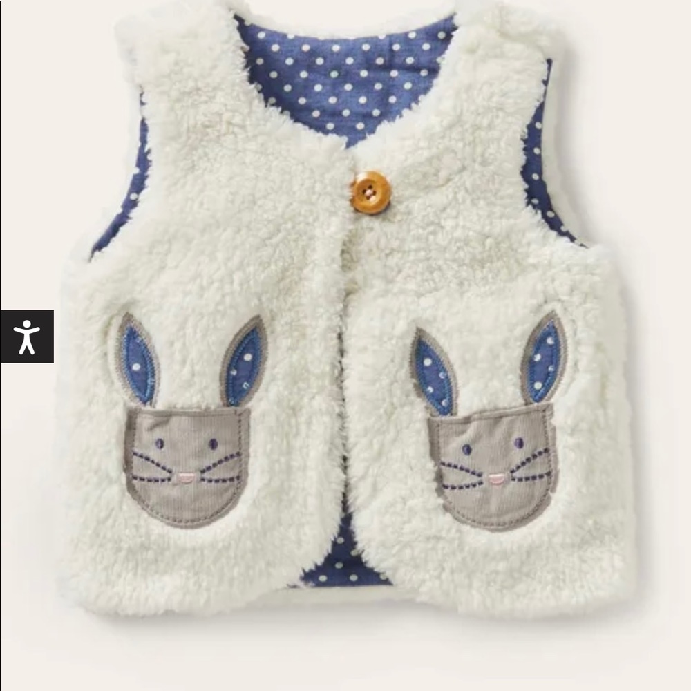 MiniBoden baby cozy vest (18 months)